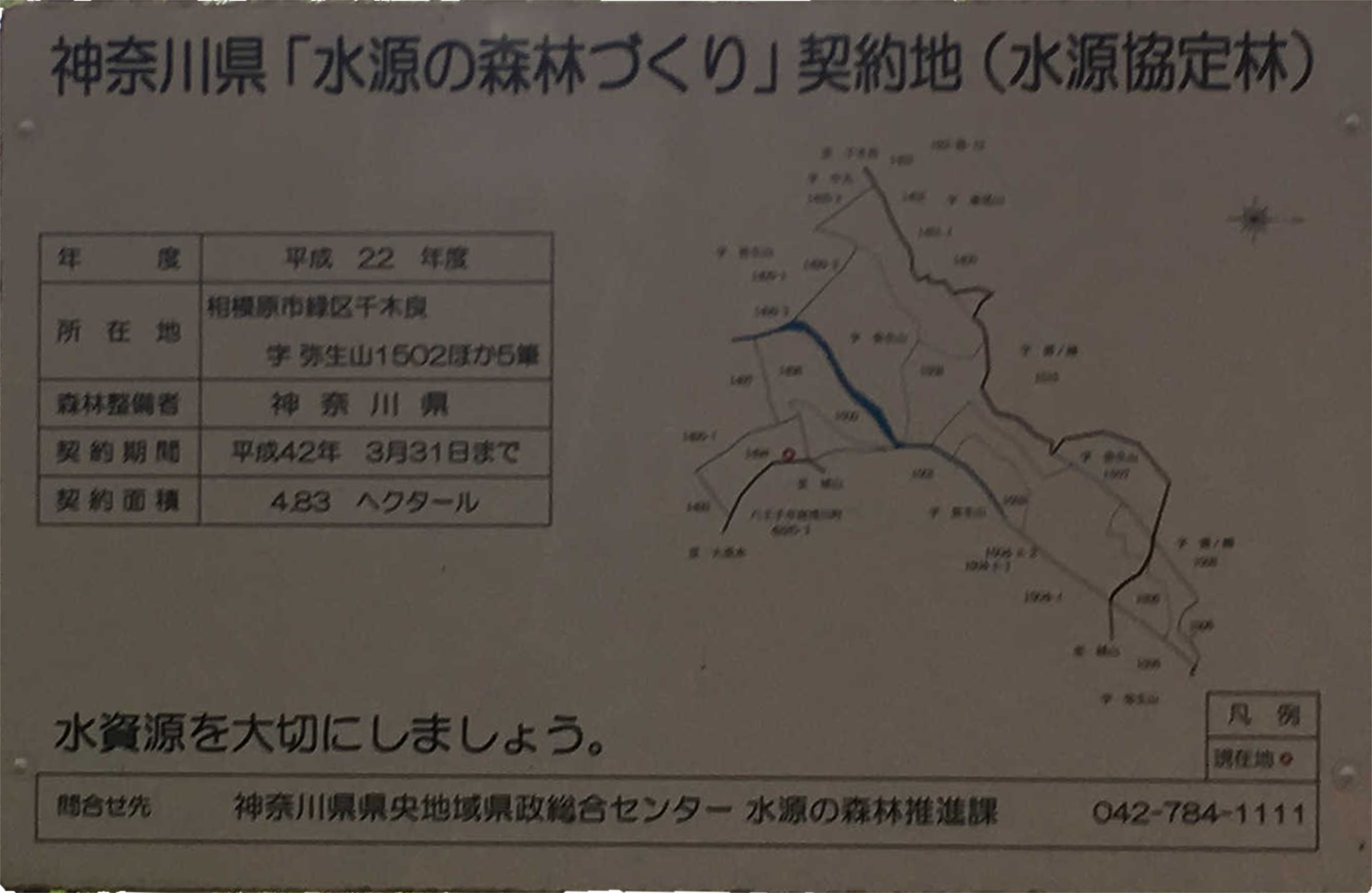 神奈川県「水源の森林づくり」契約時　（水源協定林）